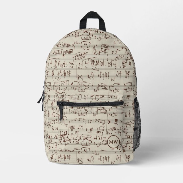 Sac À Dos Imprimé Notes musicales (Recto)