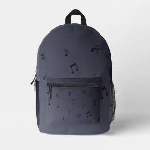Sac À Dos Imprimé Notes musicales Ombre foncé