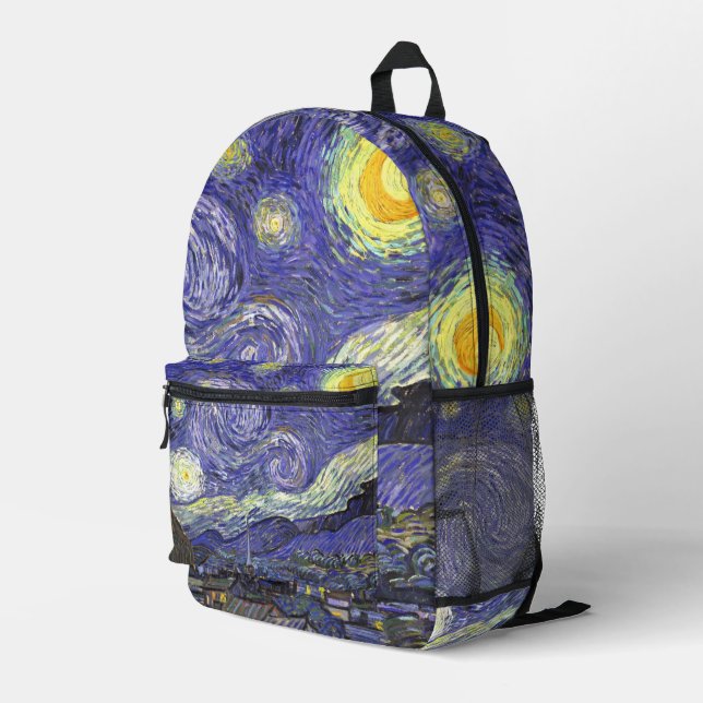 Sac À Dos Imprimé Nuit étoilée par Vincent van Gogh (Coin arrière droit)