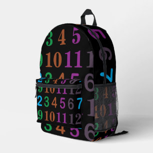 Sac À Dos Imprimé Numéros De Maths Colorés Retour À L'École