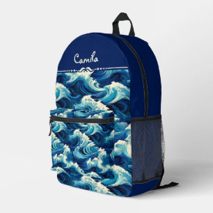 Sac À Dos Imprimé Océan bleu saphir