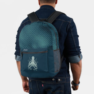 Sac À Dos Imprimé Octopus et échelles personnalisées