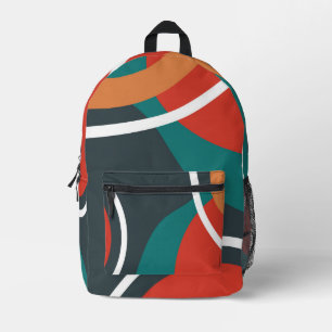 Sac À Dos Imprimé OEuvre d'art Abstraite bleu rouge blanc