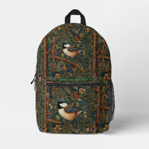 Sac À Dos Imprimé Oiseau élégant rétro de la forêt
