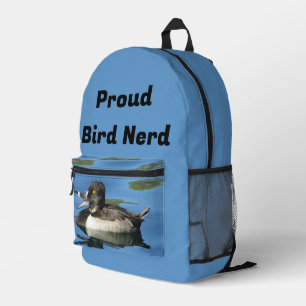 Sac À Dos Imprimé Oiseau Nerd noir blanc Canard animal Birdwatcher