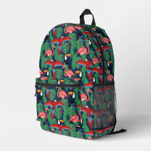 Sac À Dos Imprimé Oiseaux Tropicaux Aux Couleurs Lumineuses