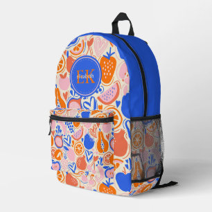 Sac À Dos Imprimé Orange Blue Monogram Fruits Légumes