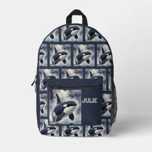 Sac À Dos Imprimé Orque Vagues orageuses, Personnalisé