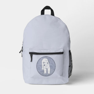 Sac À Dos Imprimé Ours polaire sur la peinture sur glace - Art origi