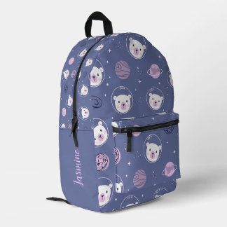 Sac À Dos Imprimé Ours spatiaux personnalisés