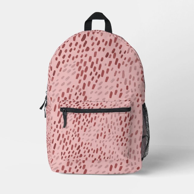 Sac À Dos Imprimé Painted Dots Blush Pink (Recto)
