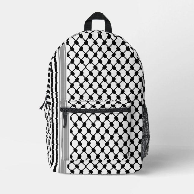 Sac À Dos Imprimé Palestinienne Hatta Keffiyeh Kufiya Folk (2 Motifs (Recto)