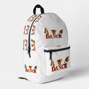 Sac À Dos Imprimé Panneau de danse personnalisé avec papillons