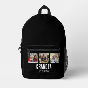 Sac À Dos Imprimé Papa a établi un script grunge noir 3 Photo