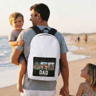 Sac À Dos Imprimé Papá Fondé Police Gras Blanc 3 Photo Cadeau Fête d
