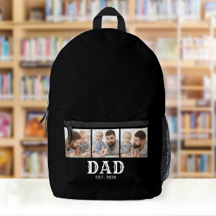 Sac À Dos Imprimé Papa Typographie Gras Noir 3 Photo