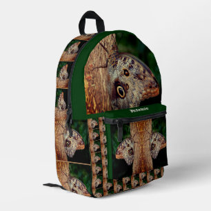 Sac À Dos Imprimé Papillon de hibou Brown personnalisé