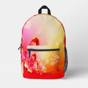 Sac À Dos Imprimé Papillon rouge