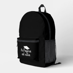 Sac À Dos Imprimé Par aspera ad astra Latin Citation Casquette Gradu