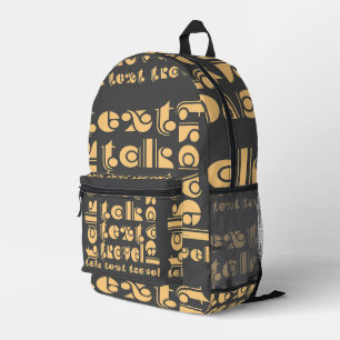 Sac À Dos Imprimé Parler Texte Voyage Gris