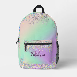 Sac À Dos Imprimé Parties scintillant holographique Unicorn