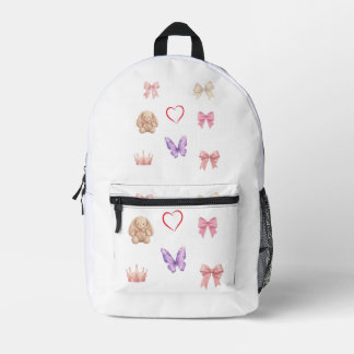 Sac À Dos Imprimé pastel coquette, rubans roses, esthétique lapin, b