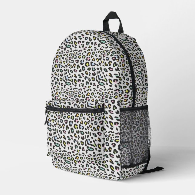 Sac À Dos Imprimé Pastel Leopard Spot Motif (Coin arrière droit)