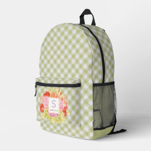 Sac À Dos Imprimé Pastel Pastel Vert printemps En vichy Motif chèque