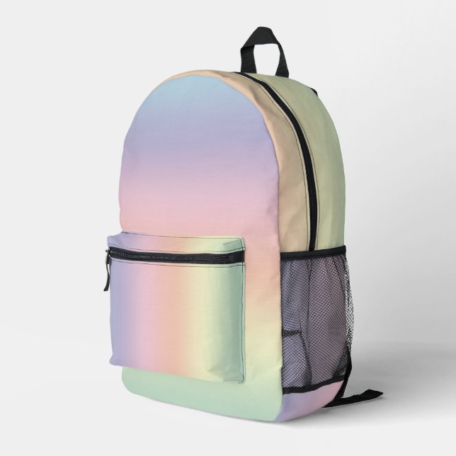 Sac À Dos Imprimé Pastel Rainbow Gradient (Coin arrière droit)