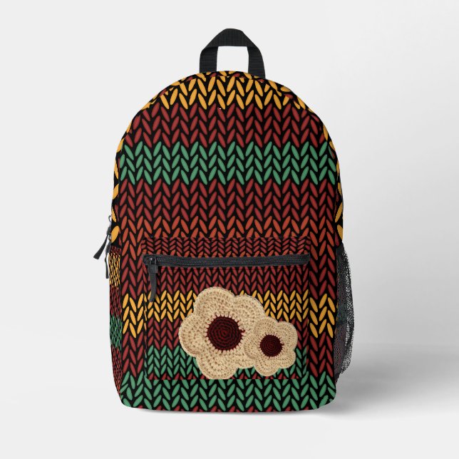 Sac À Dos Imprimé Patrón tejido crochet  (Recto)