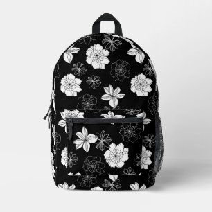 Sac À Dos Imprimé Patters de Black & White Floral