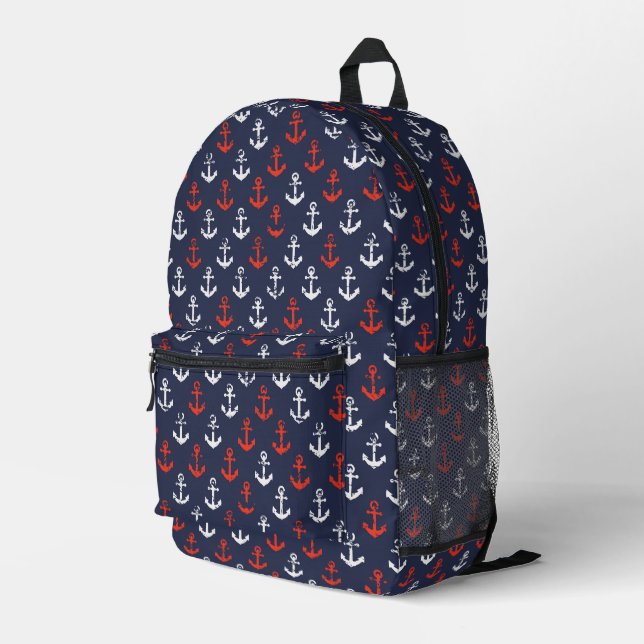 Sac À Dos Imprimé Patters de la Red White And Blue Navy (Coin arrière droit)