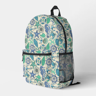 Sac À Dos Imprimé Patters de Teal Sea Animals