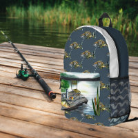 Pêche au lac rustique | Monogramme