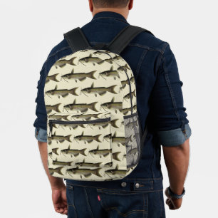Sac À Dos Imprimé Pêche de poisson vintage, Marine Life Poisson