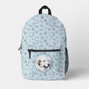 Sac À Dos Imprimé Peinture des Pyrénées - Art original du chien
