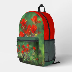 Sac À Dos Imprimé Peinture indienne de pinceau - Art Fleur original