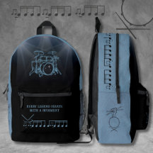 Percussionniste Ardoise Bleu Edget tambour