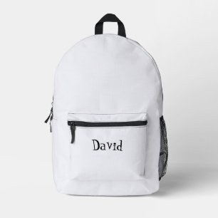 Sac À Dos Imprimé Perle et noir Nom personnalisé