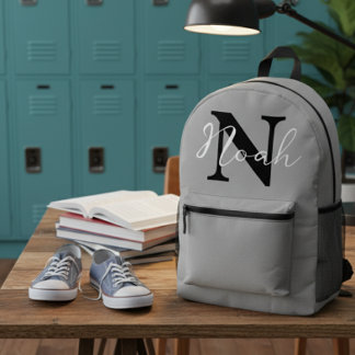 Sac À Dos Imprimé Personalised Name Initial Backpack for kids