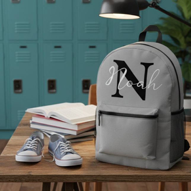 Sac À Dos Imprimé Personalised Name Initial Backpack for kids  (Créateur téléchargé)