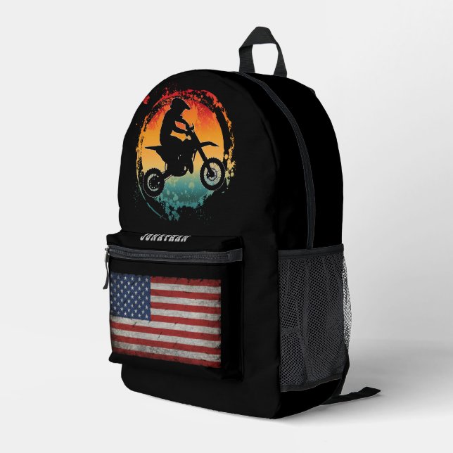 SAC À DOS IMPRIMÉ PERSONNALISATION PERSONNALISÉE MOTOCROSS SPORTS VI (Coin arrière droit)