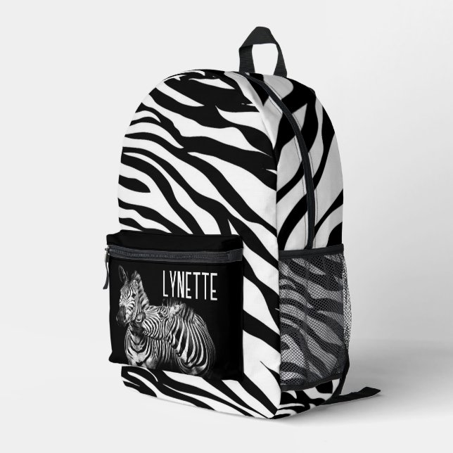 Sac À Dos Imprimé Personnalisé de Zebra (Coin arrière droit)