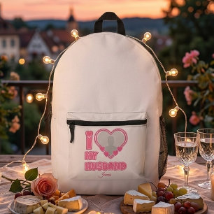 Sac À Dos Imprimé Personnalisé J'aime mon mari – Ajouter une photo e