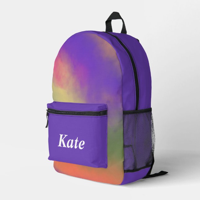 Sac À Dos Imprimé Personnalisé Joli Coloré Moderne Fille Arc-en-ciel (Coin arrière droit)