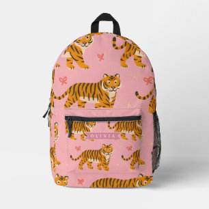 Sac À Dos Imprimé Personnalisé Rose Tigre Chic Branché Amusant Esthé