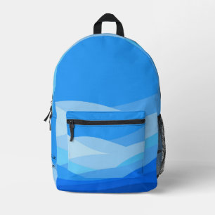 Sac À Dos Imprimé Personnalisé Vibrant Bleu coloré Motif esthétique