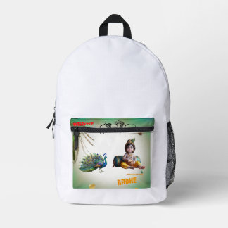 Sac À Dos Imprimé Petit Seigneur Krishna Paon Janmashtami