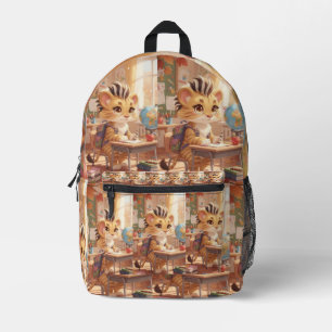 Sac À Dos Imprimé Petit Tigre, Premier Jour Important