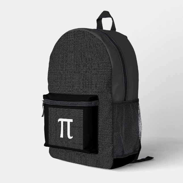 Sac À Dos Imprimé Pi Math Nerd Science Enseignant étudiant Black Gre (Coin arrière droit)